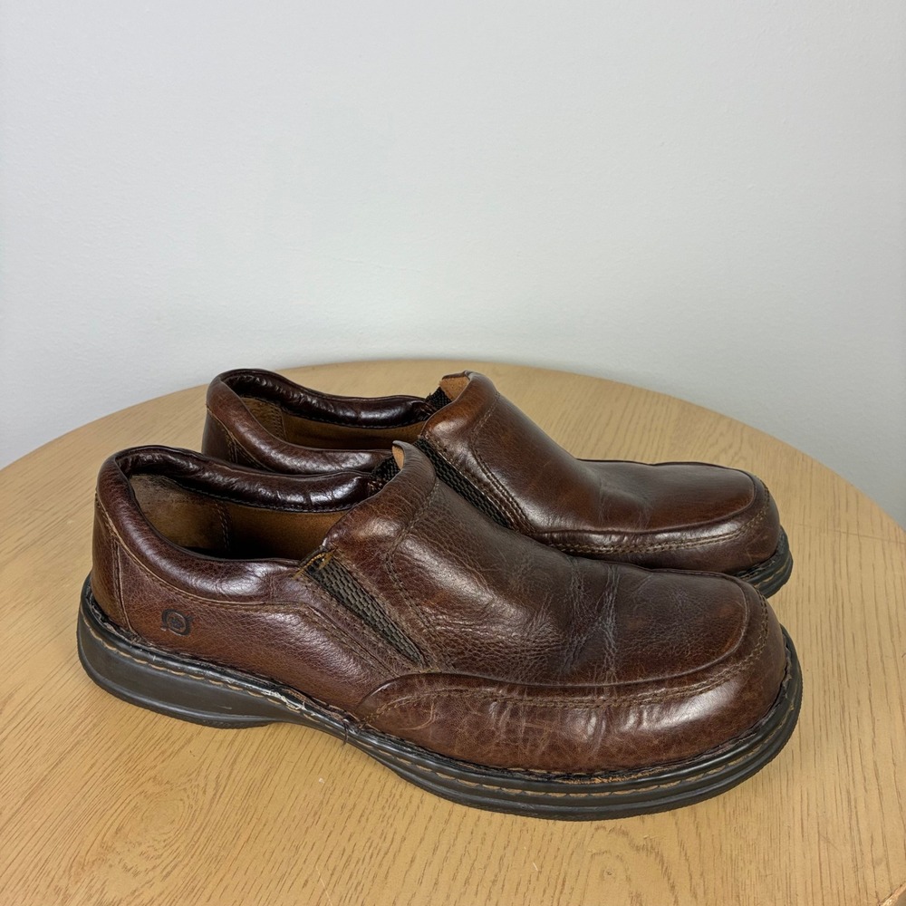 Born Leather Slip On Loafers Men's 10.5 Comfort Support Preppy Fall 90s Granola